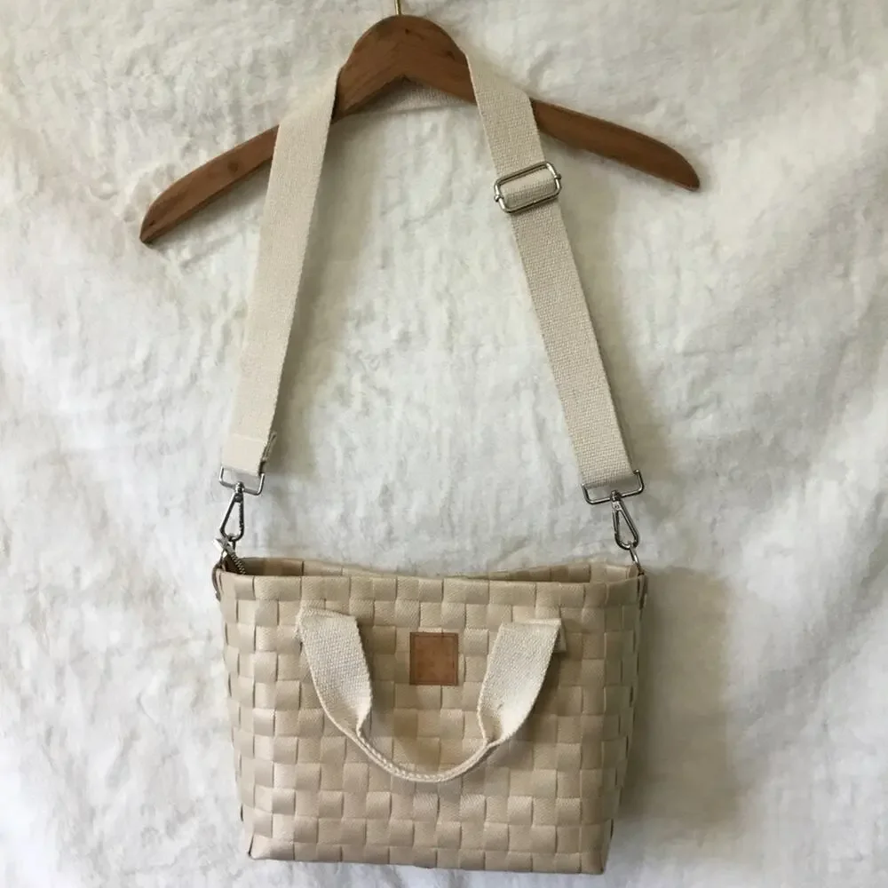 Beige Handwoven Crossbody Shoulder Bag - Picture 5 of 16